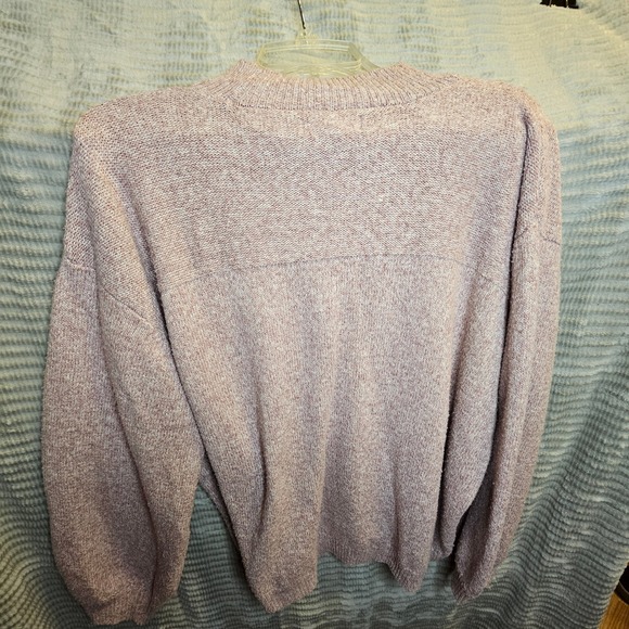 POPSUGAR Speckled Mock Neck Pullover Sweater XXL Pink Knit Long Sleeve Cozy - Picture 6 of 6